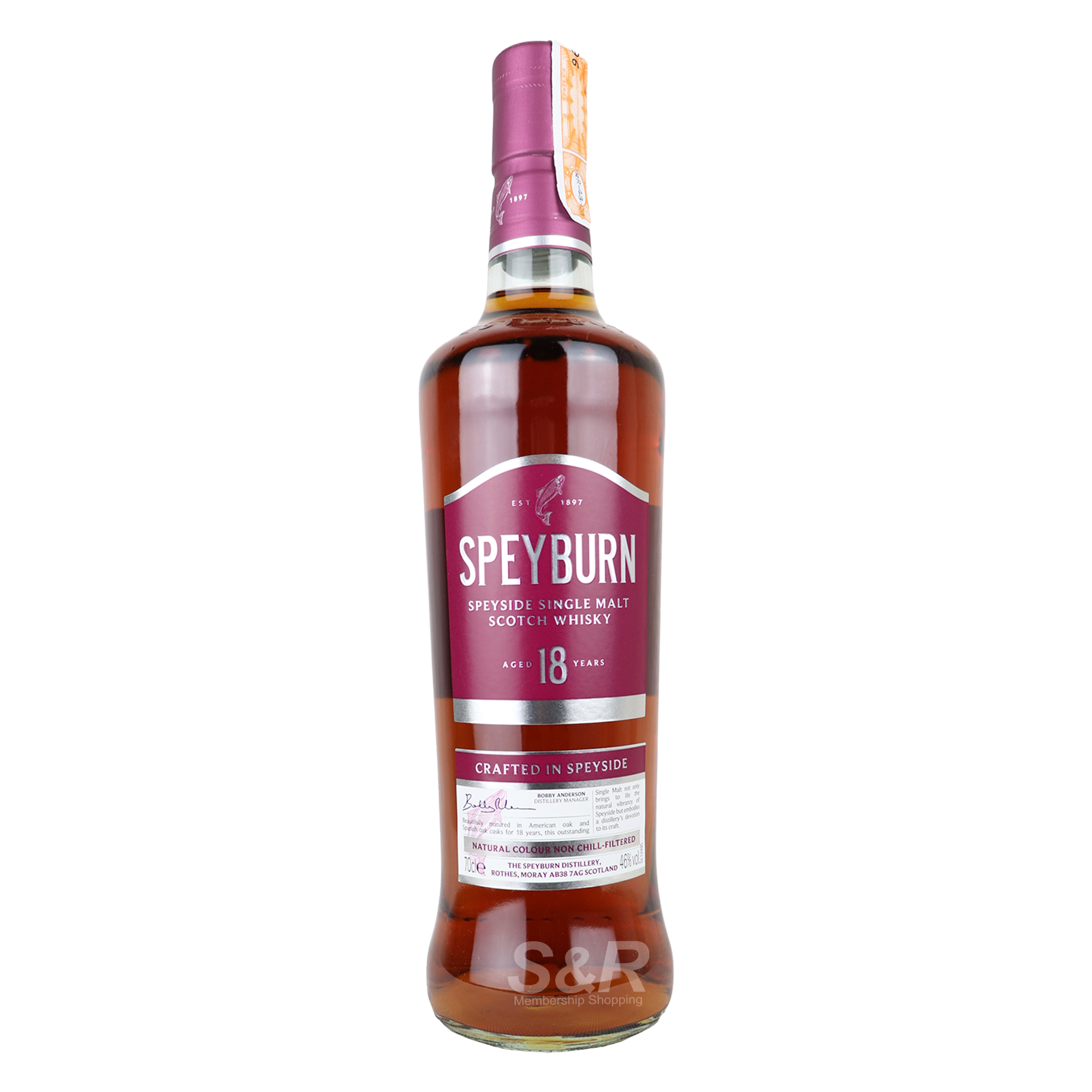 Speyburn 18 Years Old Single Malt Scotch Whisky 700mL Speyburn 18 Years Old Single Malt Scotch Whisky 700mL